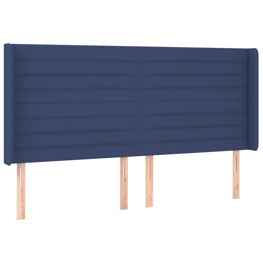 LED uzglavlje plavo 183 x 16 x 118/128 cm od tkanine