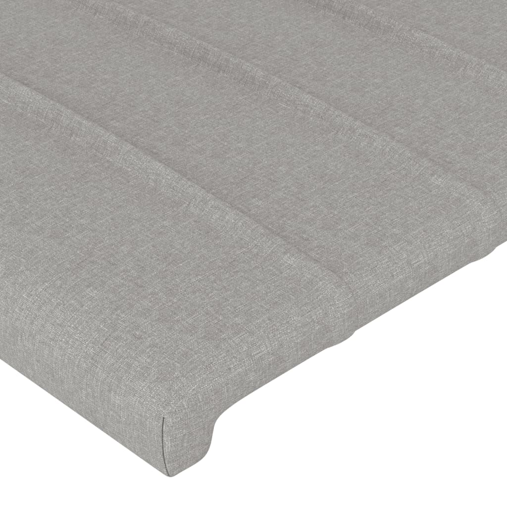 LED uzglavlje svjetlosivo 93 x 16 x 118/128 cm od tkanine