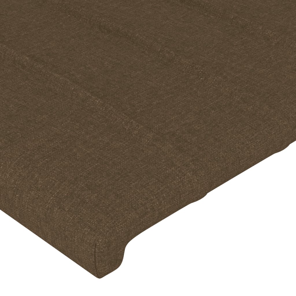 LED uzglavlje tamnosmeđe 93x16x118/128 cm od tkanine