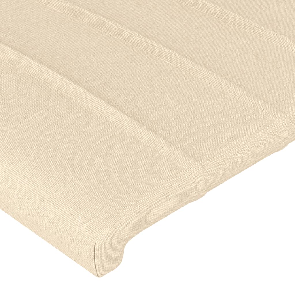 LED uzglavlje krem 163 x 16 x 118/128 cm od tkanine
