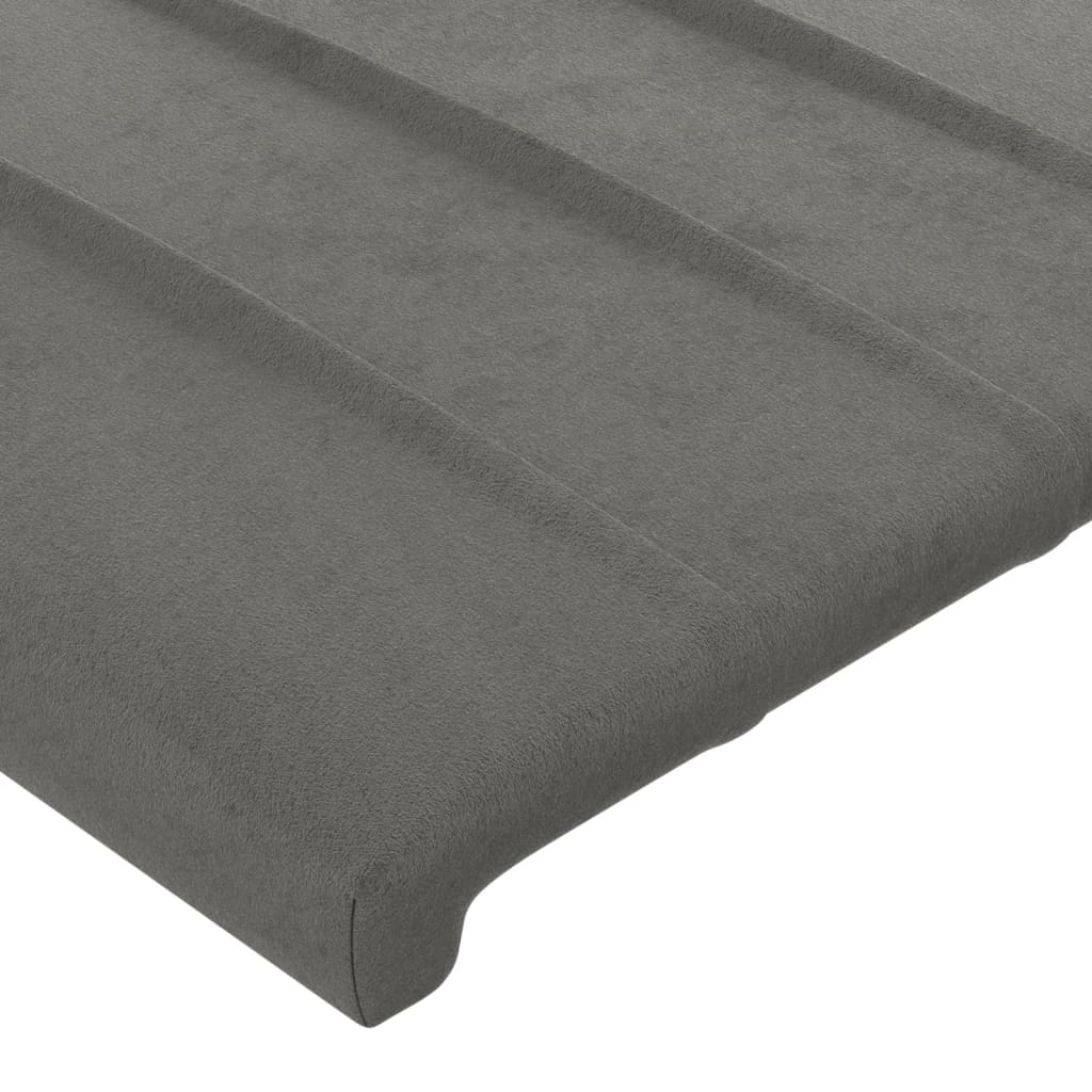 LED uzglavlje svjetlosivo 183 x 16 x 118/128 cm baršunasto
