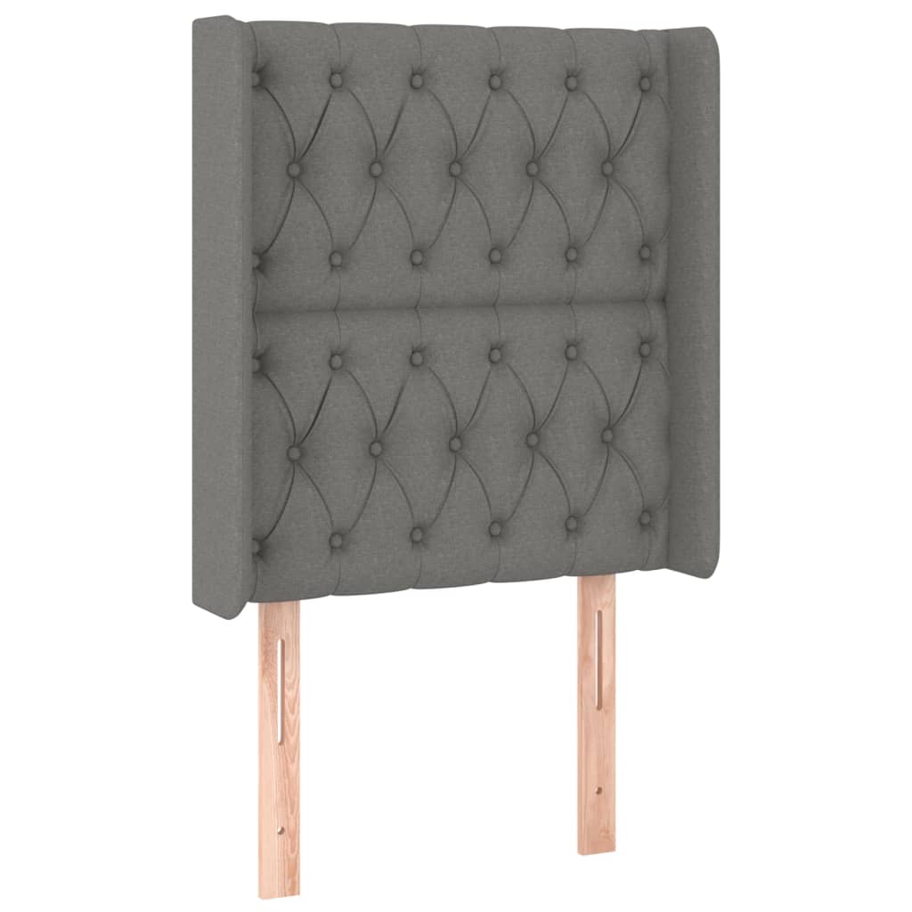 LED uzglavlje tamnosivo 83 x 16 x 118/128 cm od tkanine