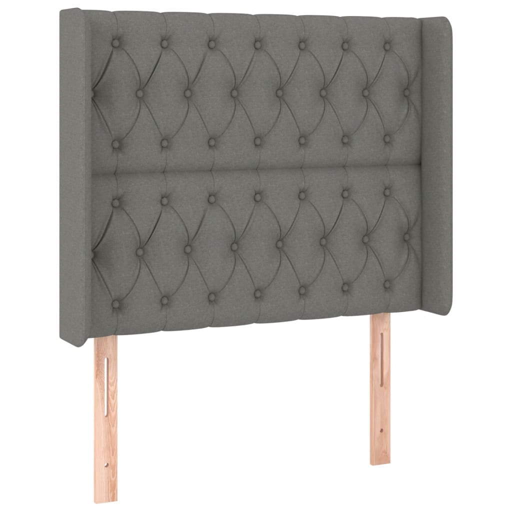 LED uzglavlje tamnosivo 103 x 16 x 118/128 cm od tkanine