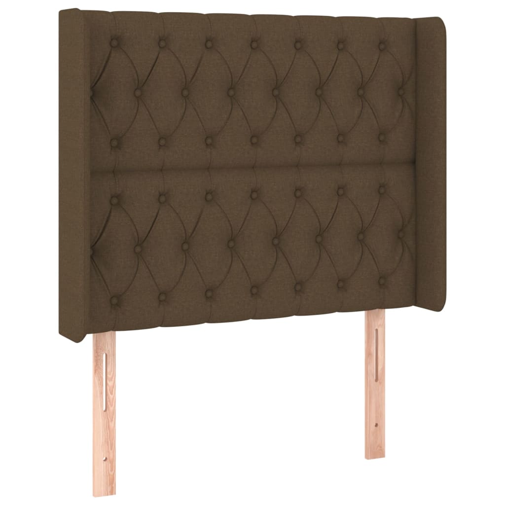 LED uzglavlje tamnosmeđe 103 x 16 x 118/128 cm od tkanine