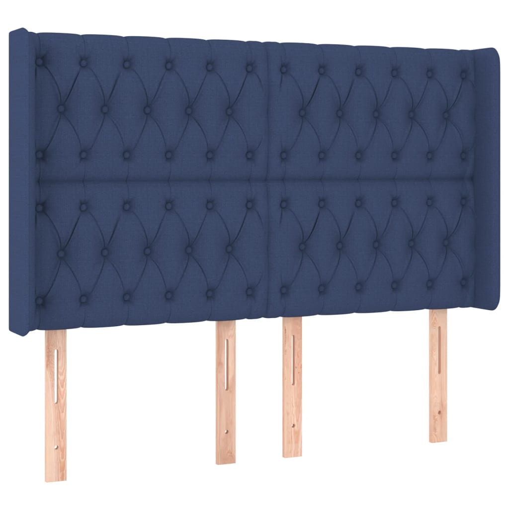 LED uzglavlje plavo 163 x 16 x 118/128 cm od tkanine