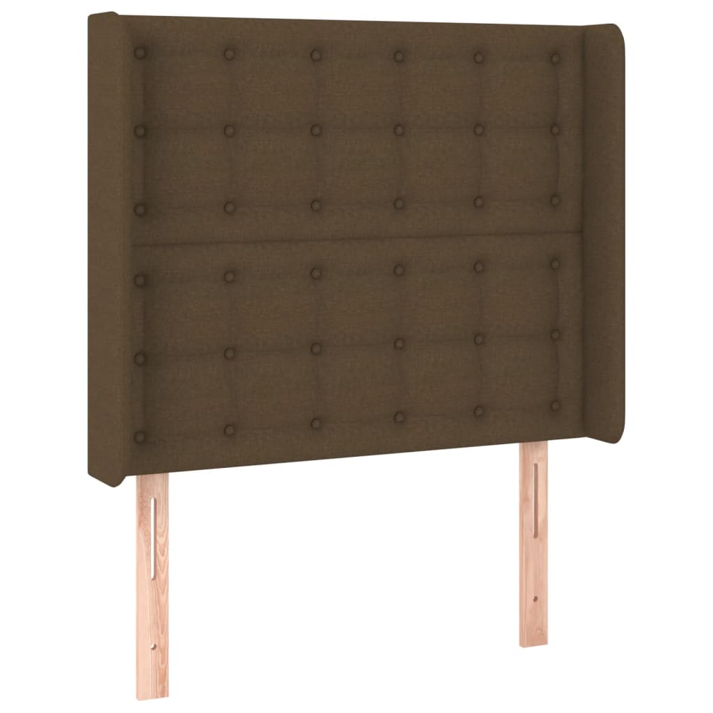 LED uzglavlje tamnosmeđe 93x16x118/128 cm od tkanine