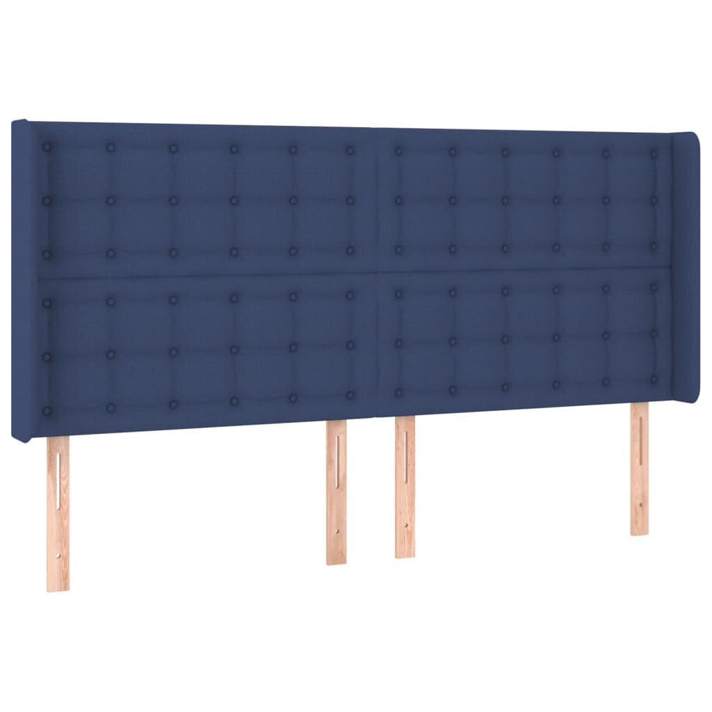 LED uzglavlje plavo 183 x 16 x 118/128 cm od tkanine