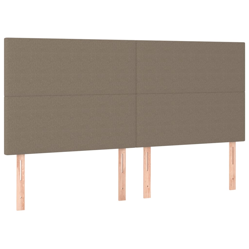 Krevet s oprugama i madracem smeđesivi 180x200 cm tkanina