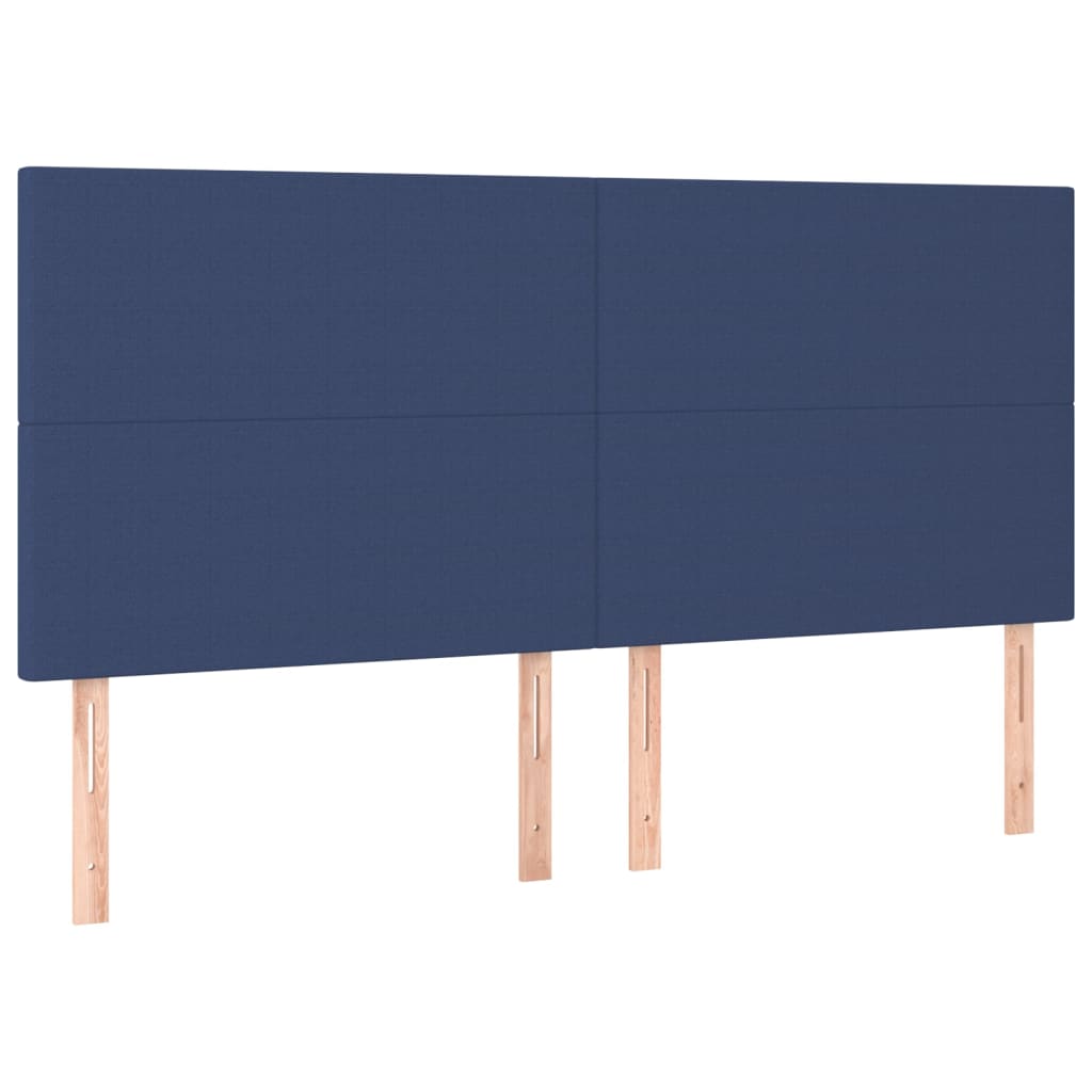 Krevet s oprugama i madracem plavi 180x200 cm od tkanine