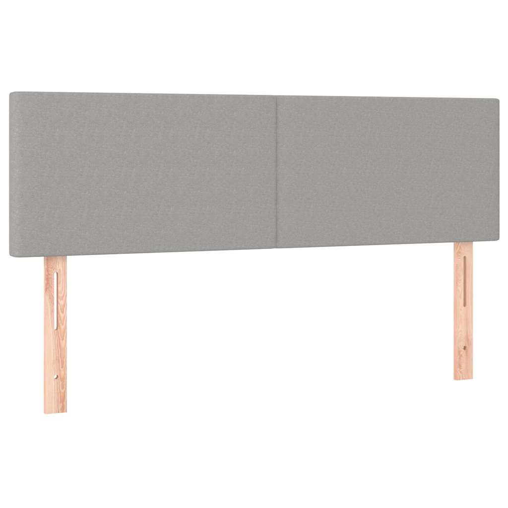 Krevet s oprugama i madracem svjetlosivi 140x190 cm od tkanine