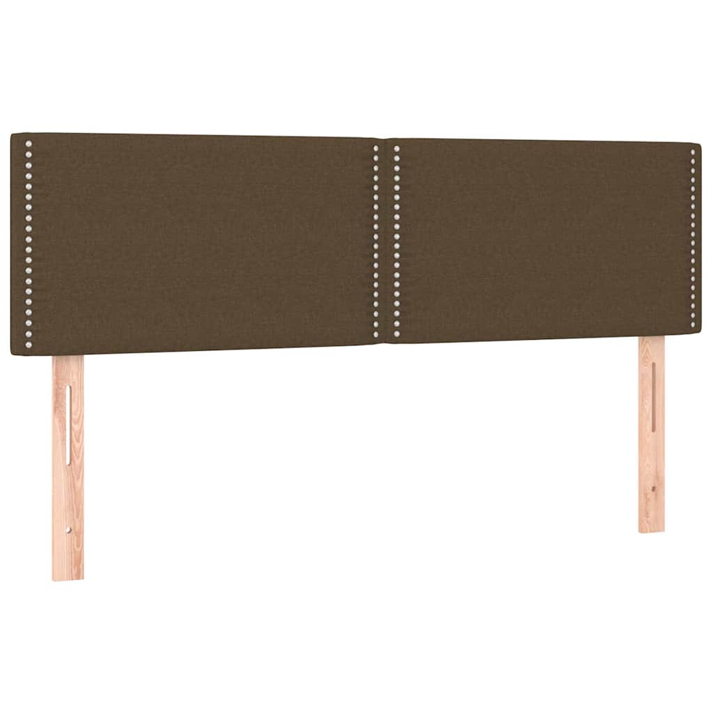 Krevet s oprugama i madracem tamnosmeđi 140 x 190 cm od tkanine
