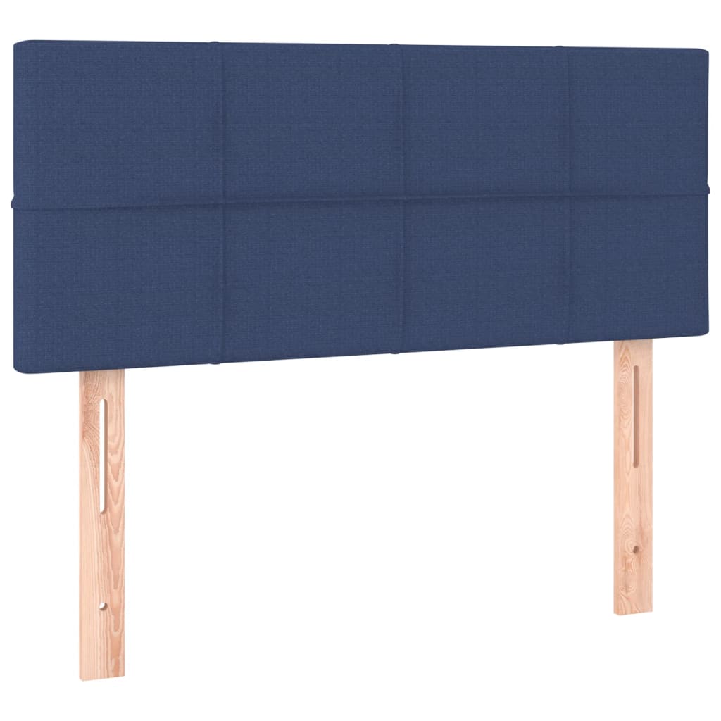 Krevet s oprugama i madracem plavi 90 x 190 cm od tkanine
