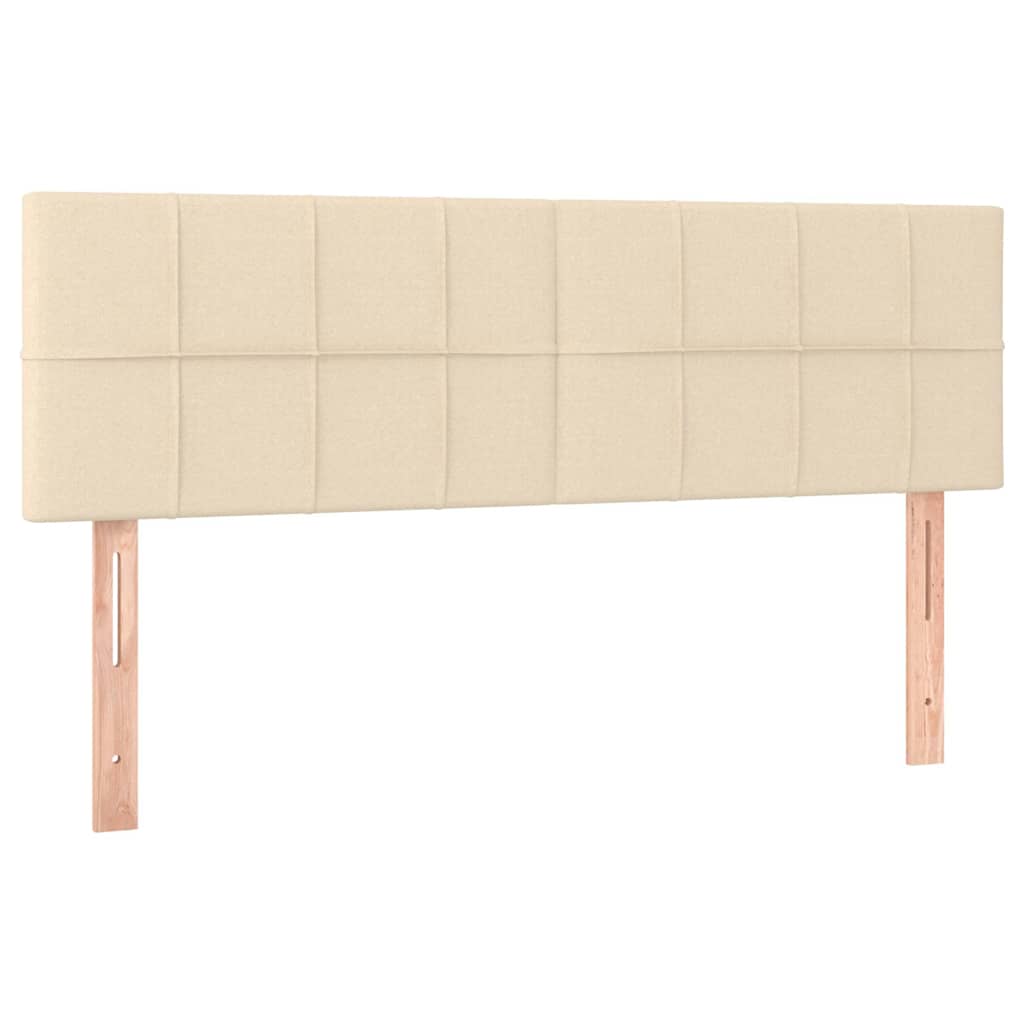 Krevet s oprugama i madracem krem 140x200 cm od tkanine
