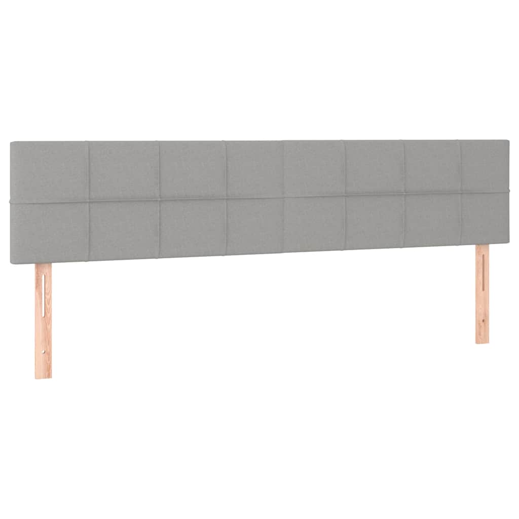 Krevet s oprugama i madracem svjetlosivi 200 x 200cm od tkanine