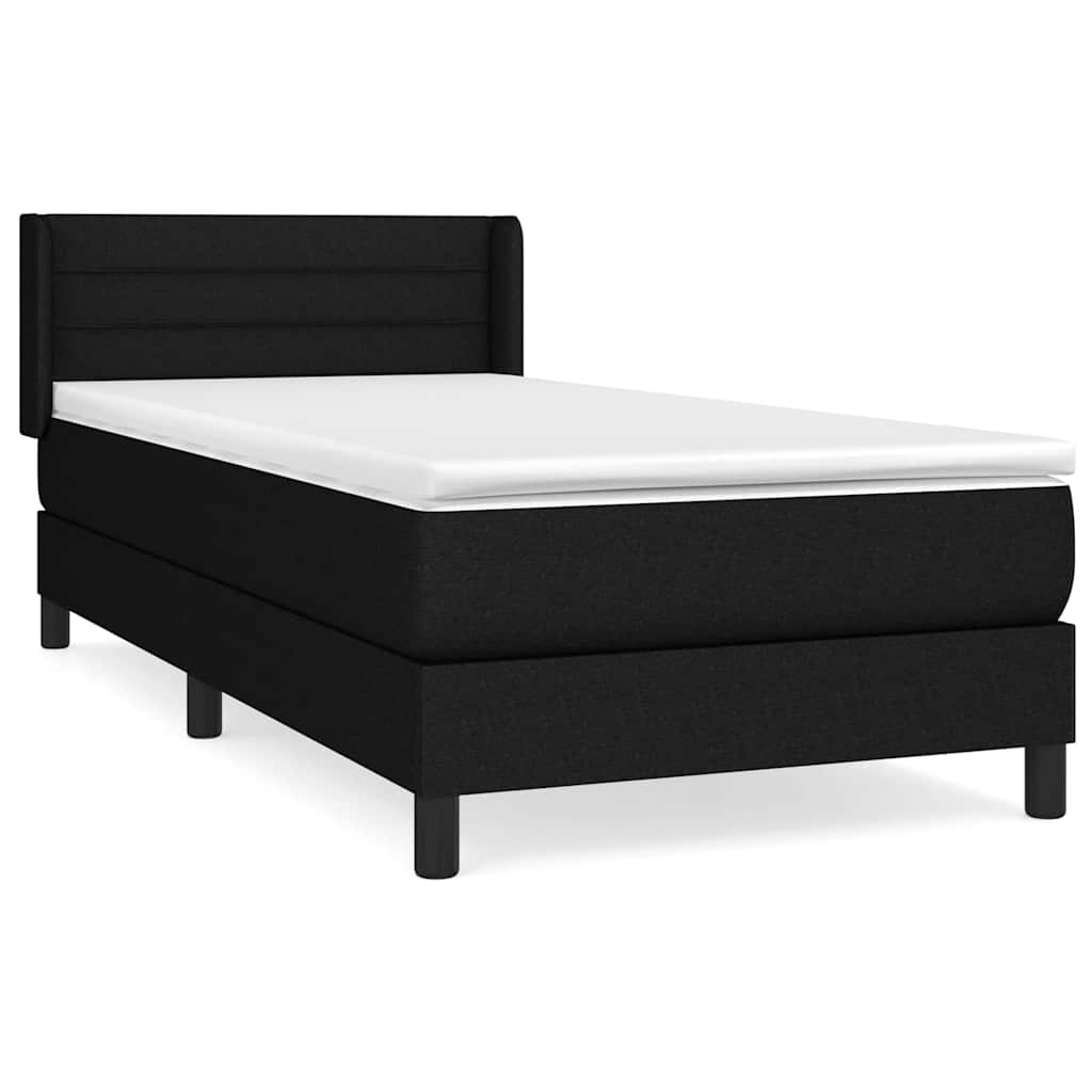 Box spring krevet s madracem crni 80 x 200 cm od tkanine