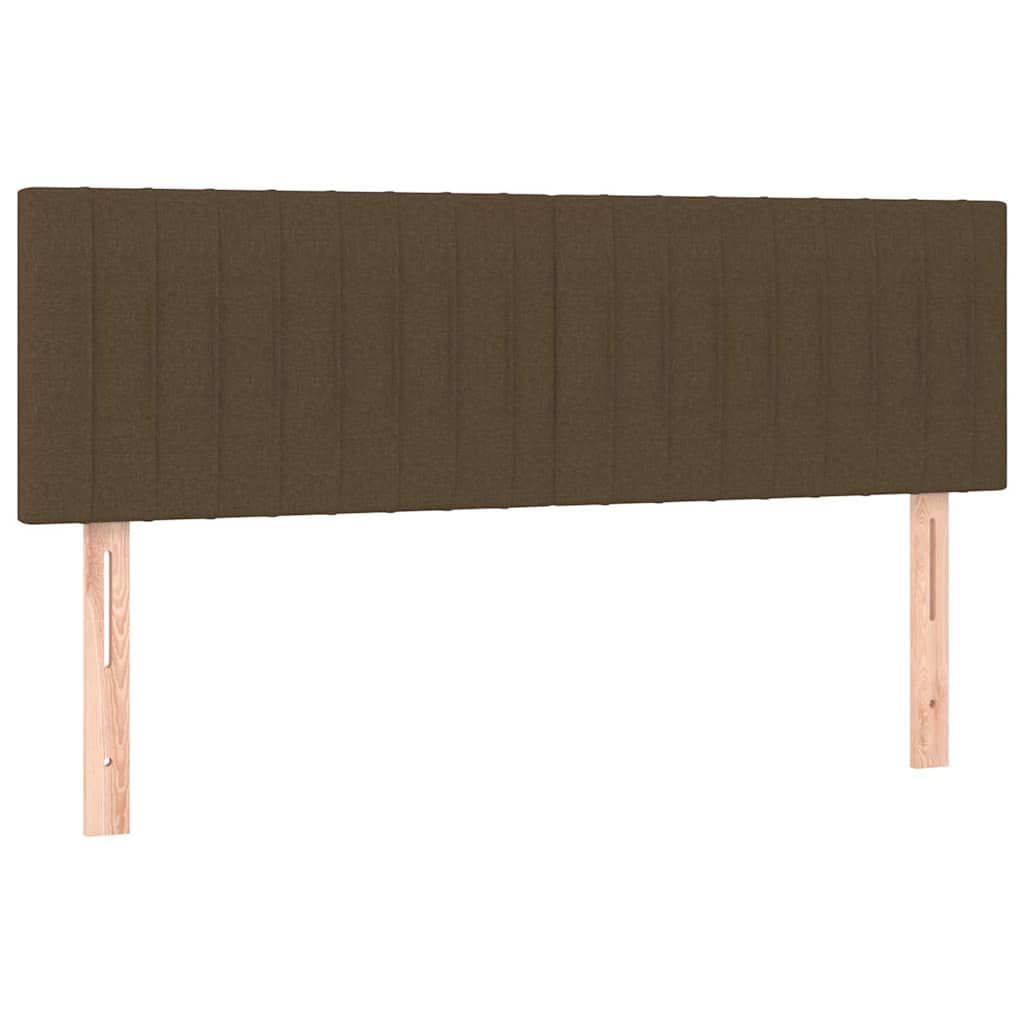 Krevet s oprugama i madracem tamnosmeđi 140x200 cm tkanina