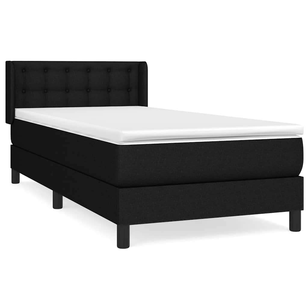 Box spring krevet s madracem crni 80 x 200 cm od tkanine