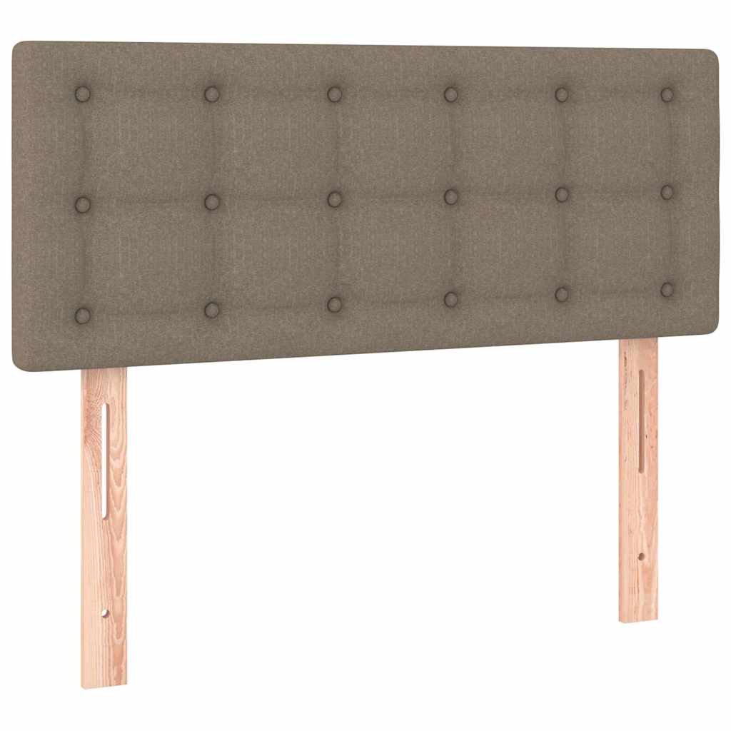 Krevet s oprugama i madracem smeđesivi 90x190 cm od tkanine
