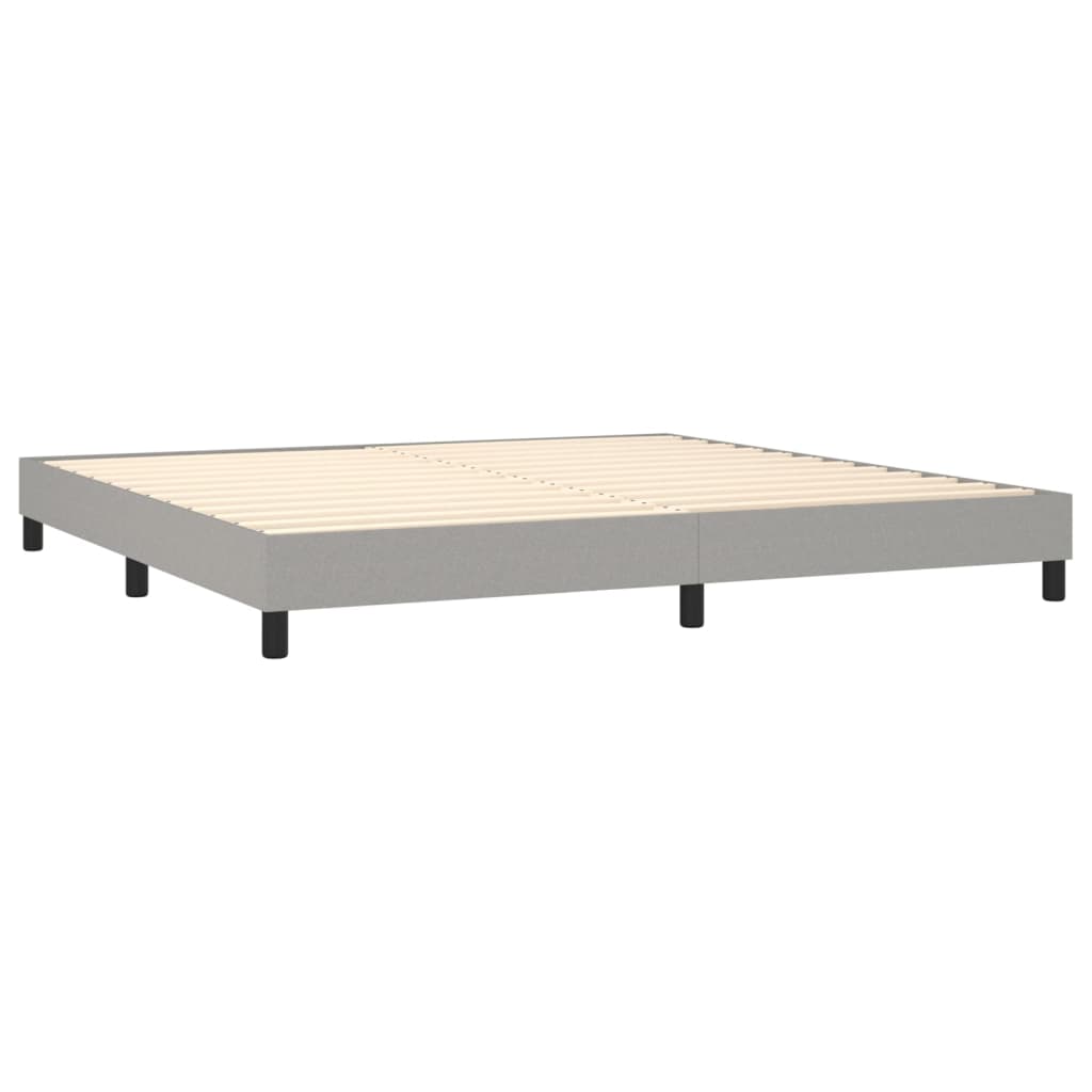 Krevet box spring s madracem svjetlosiva 160x200 cm tkanina