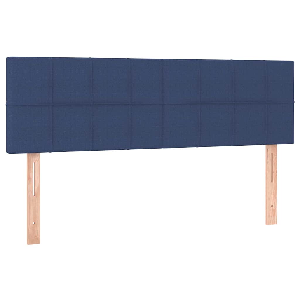 Krevet s oprugama i madracem plavi 140 x 190 cm od tkanine