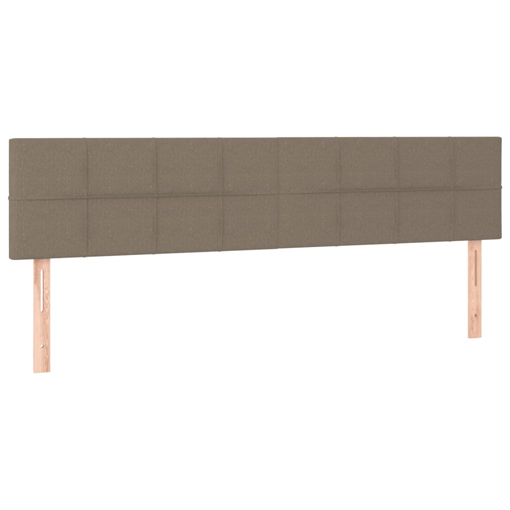 Krevet s oprugama i madracem smeđesivi 200x200 cm od tkanine