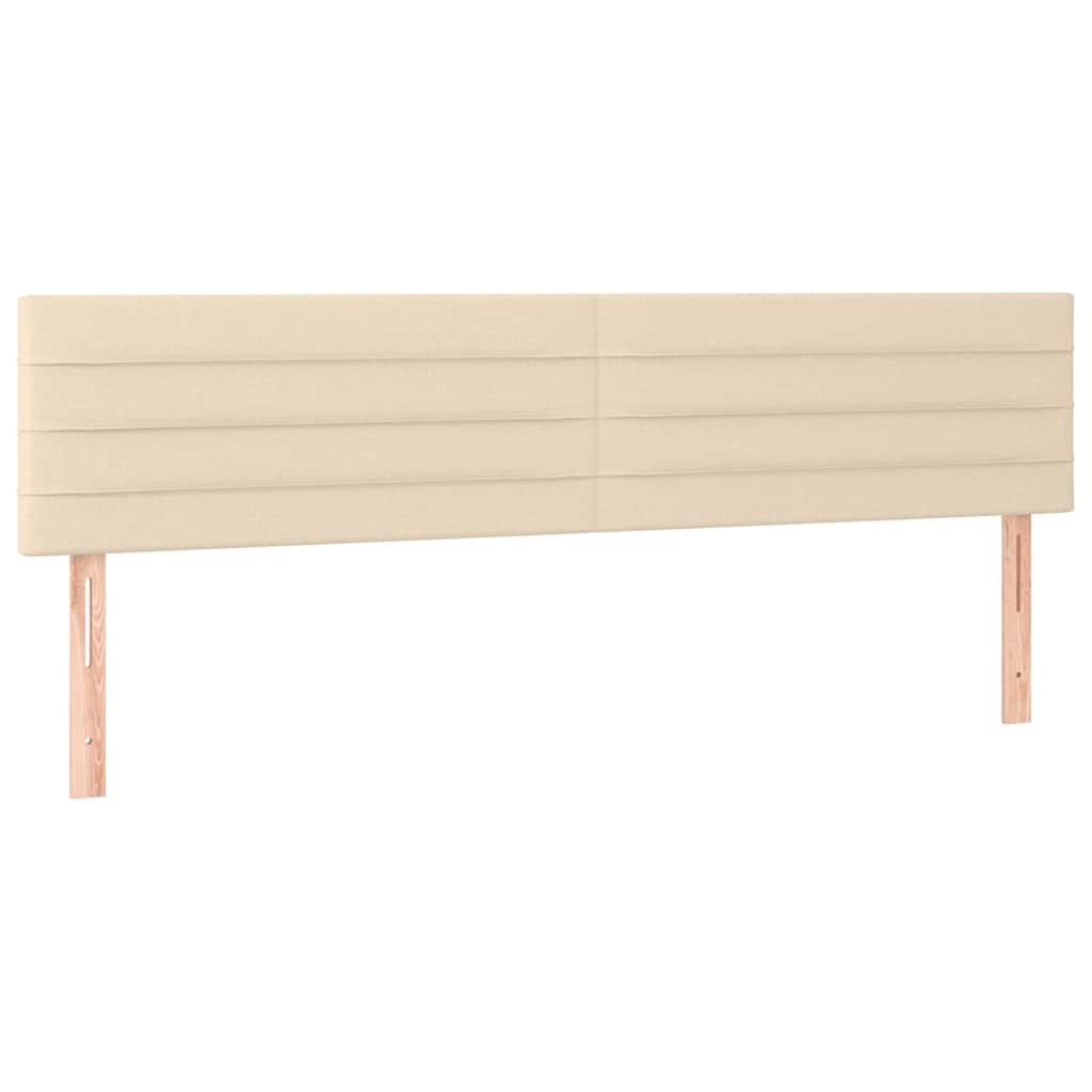 Krevet s oprugama i madracem krem 160x200 cm od tkanine