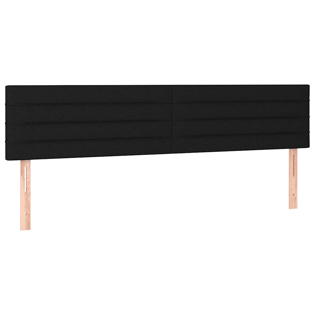 Krevet s oprugama i madracem crni 180x200 cm od tkanine