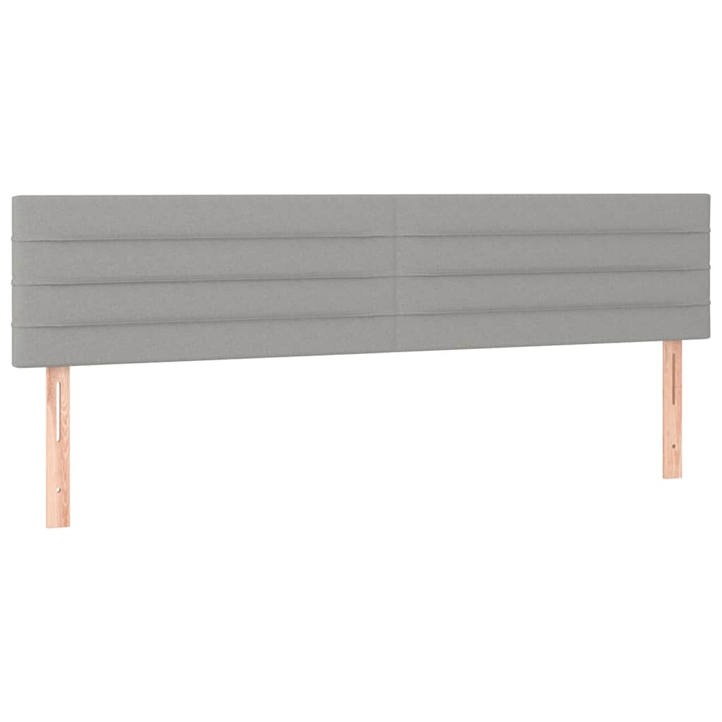 Krevet s oprugama i madracem svjetlosivi 200 x 200cm od tkanine
