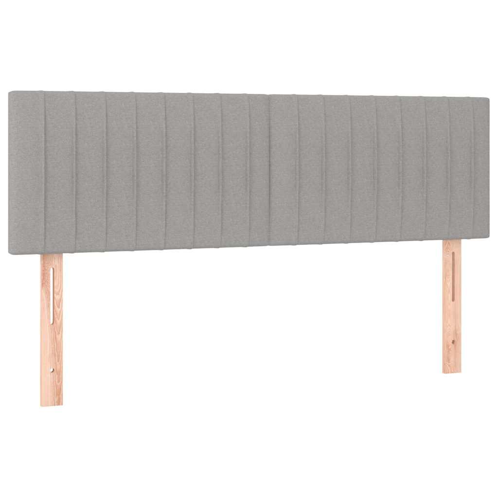 Krevet box spring s madracem svjetlosivi 140x200 cm od tkanine