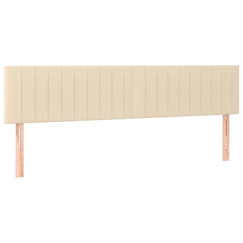 Krevet s oprugama i madracem krem 180x200 cm od tkanine