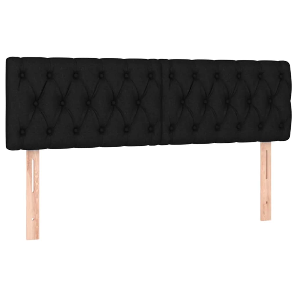 Krevet s oprugama i madracem crni 160x200 cm od tkanine