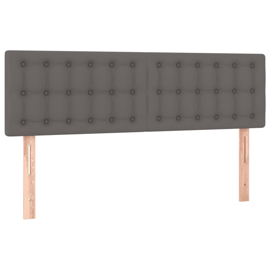 Krevet s oprugama i madracem sivi 140x190 cm od umjetne kože