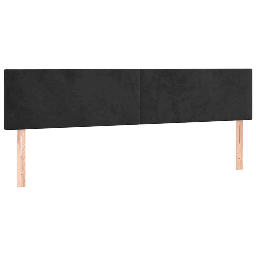 Krevet s oprugama i madracem crni 180x200 cm baršunasti