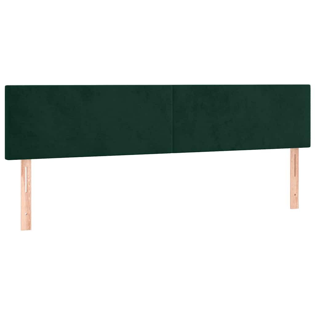 Krevet s oprugama i madracem tamnozeleni 180x200 cm baršunasti