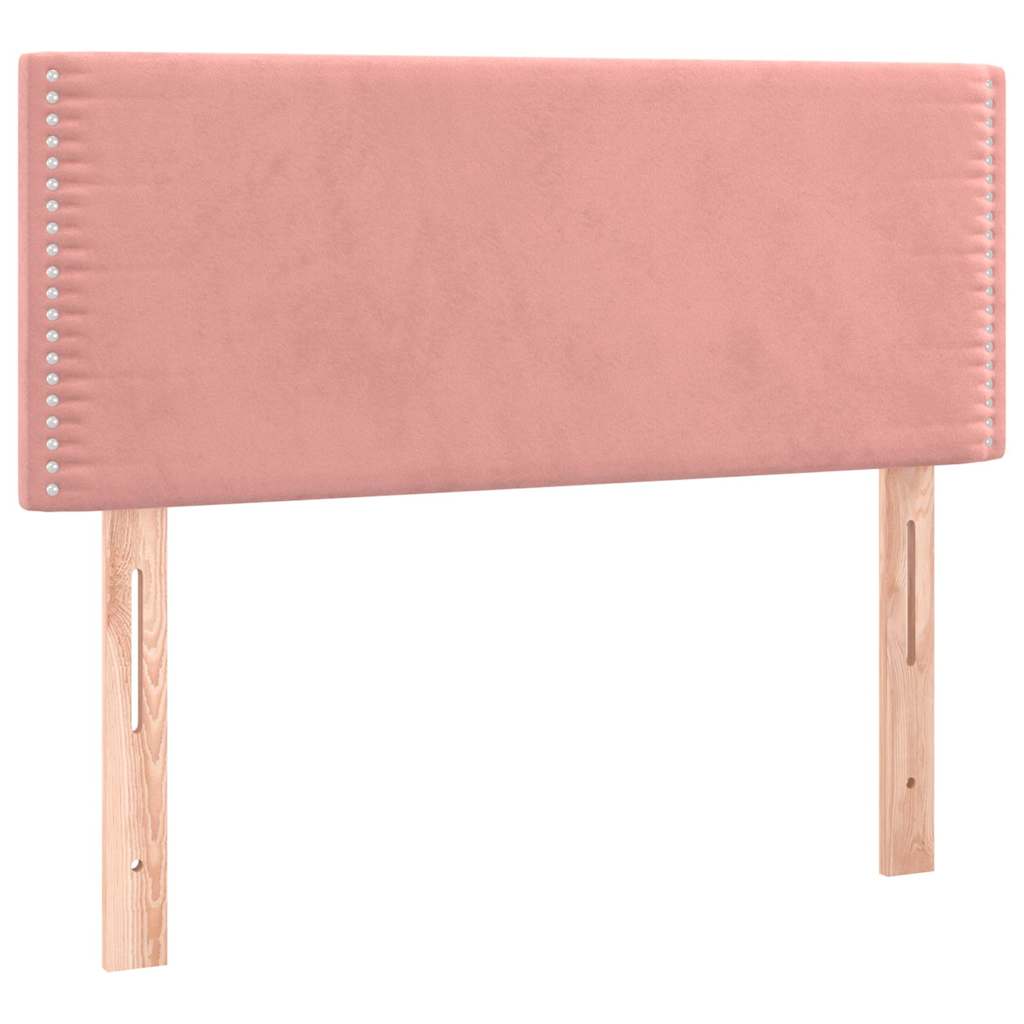 Box spring krevet s madracem ružičasti 100x200 cm baršunasti