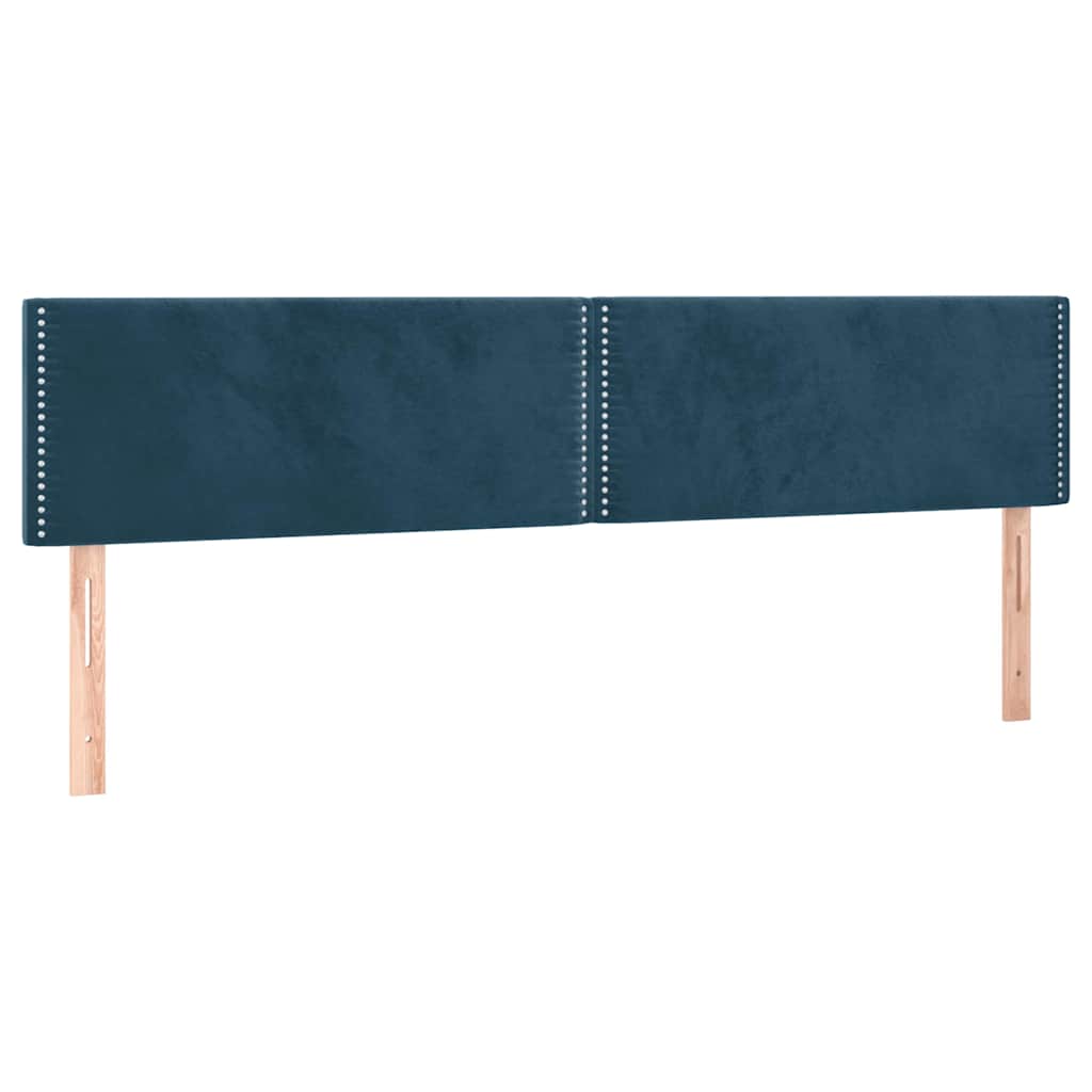 Krevet s oprugama i madracem tamnoplavi 160x200 cm baršunasti