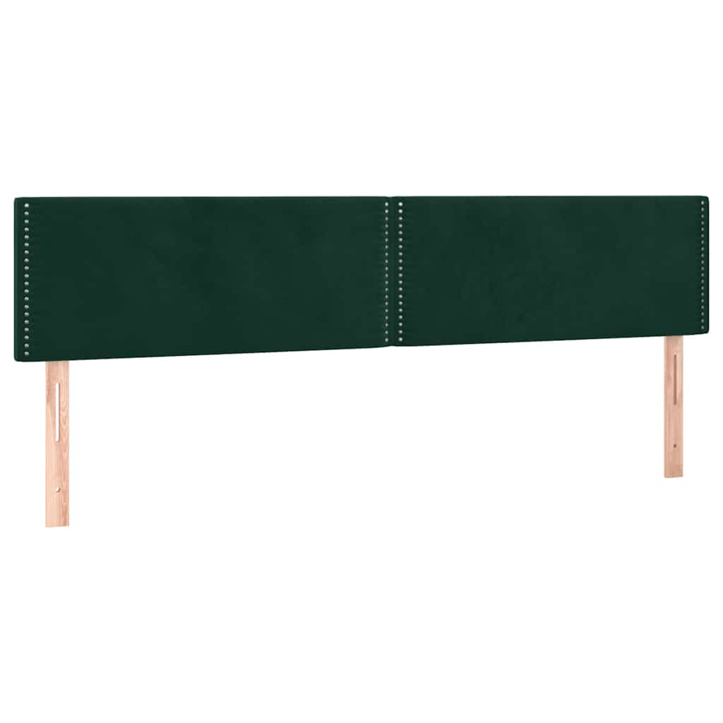 Krevet s oprugama i madracem tamnozeleni 200x200 cm baršunasti