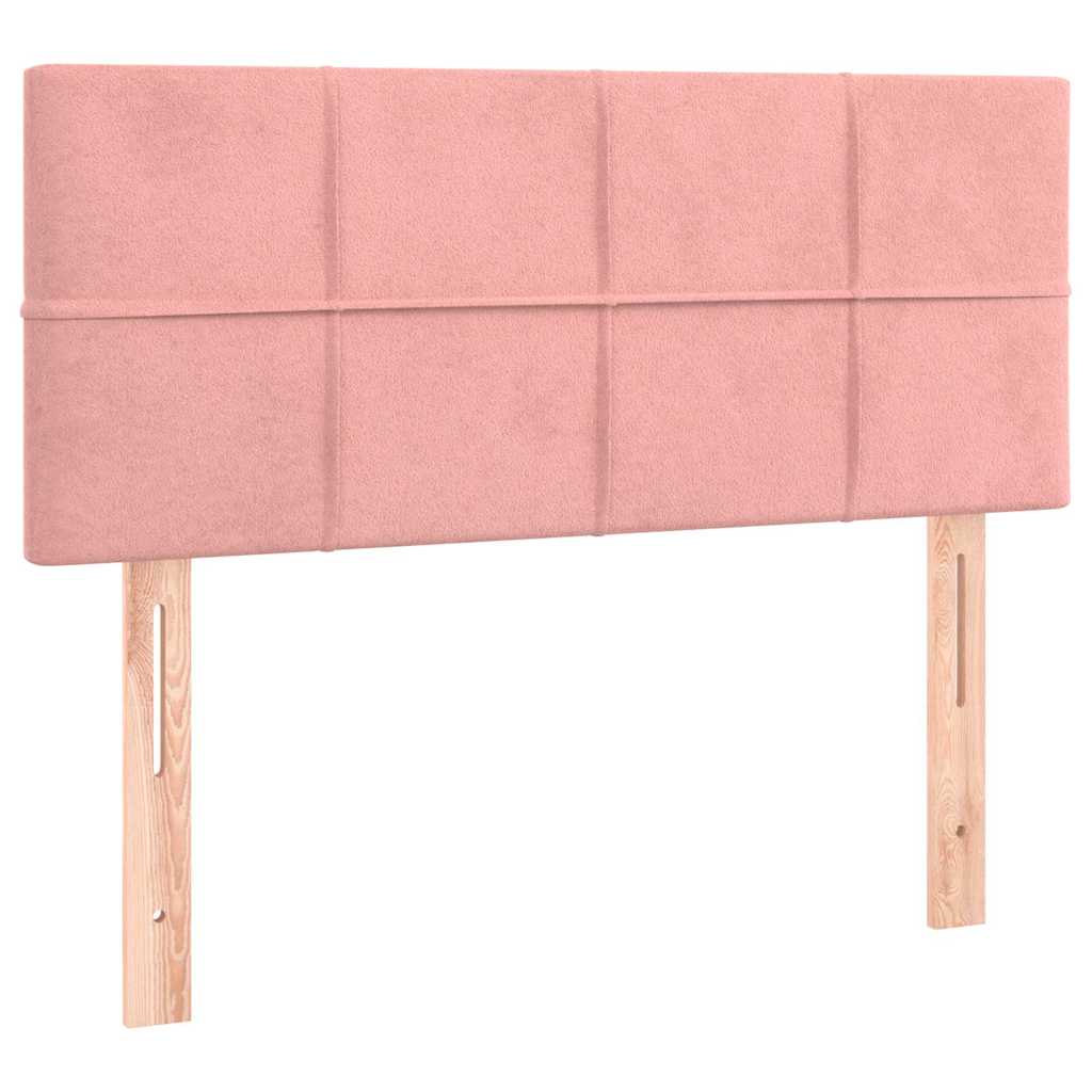 Box spring krevet s madracem ružičasti 100x200 cm baršunasti