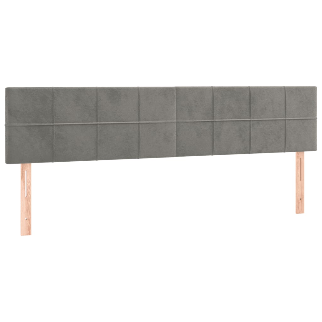 Krevet s oprugama i madracem svjetlosivi 160x200 cm baršunasti