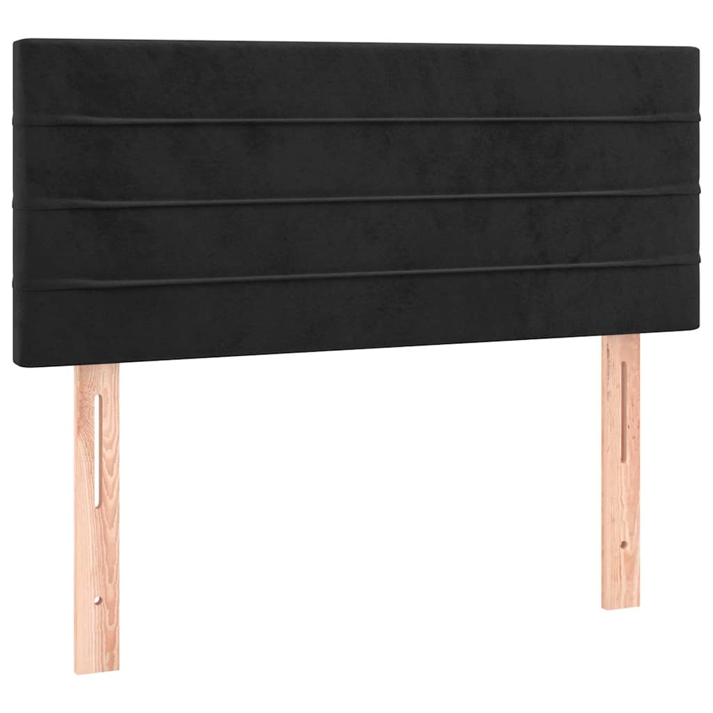 Box spring krevet s madracem crni 90x200 cm baršunasti