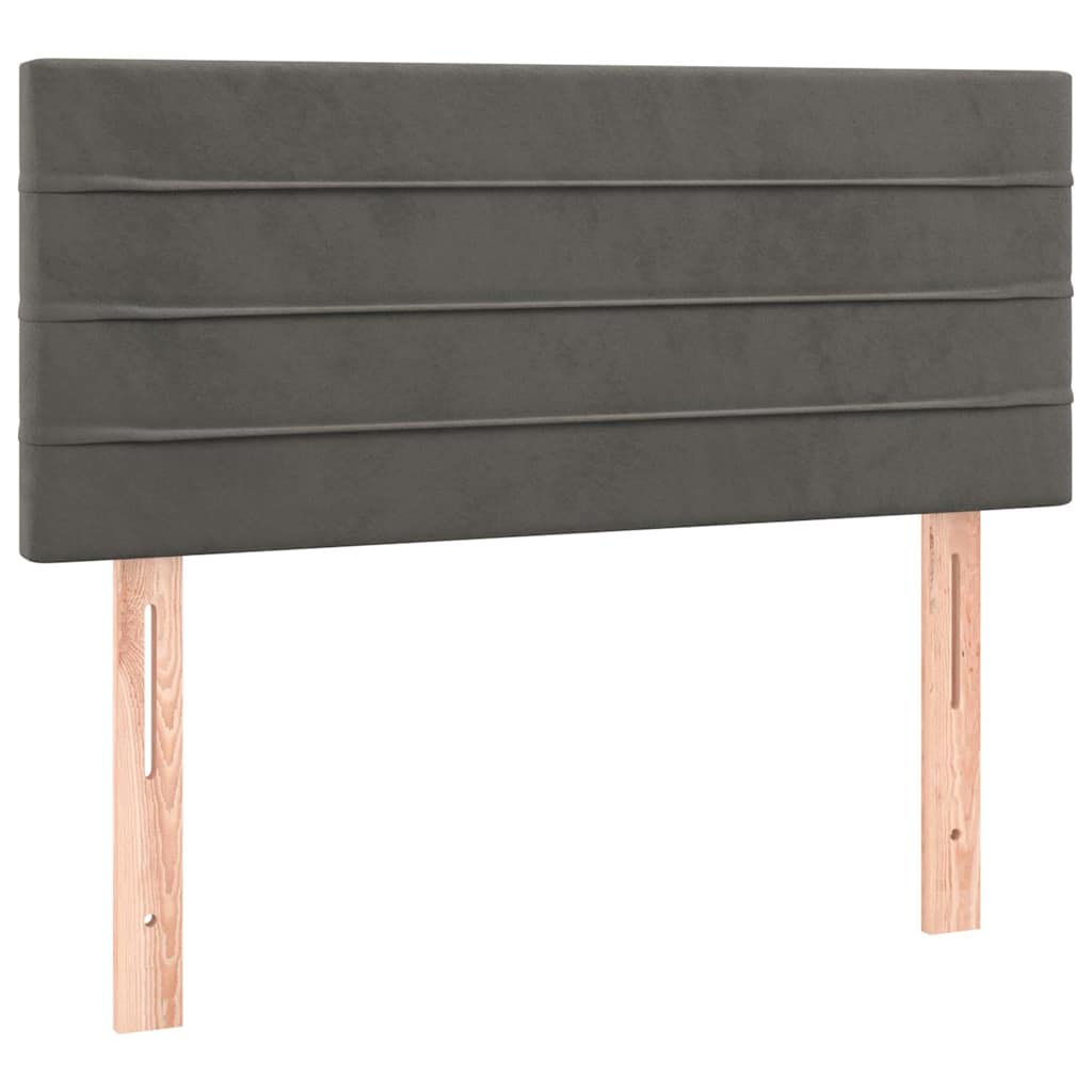 Box spring krevet s madracem tamnosivi 100x200 cm baršunasti