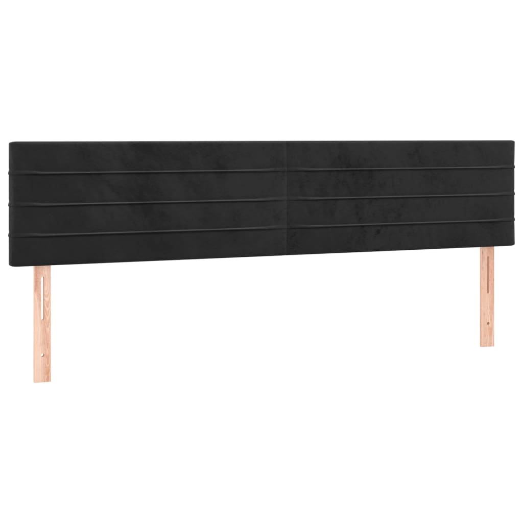 Krevet s oprugama i madracem crni 160x200 cm baršunasti