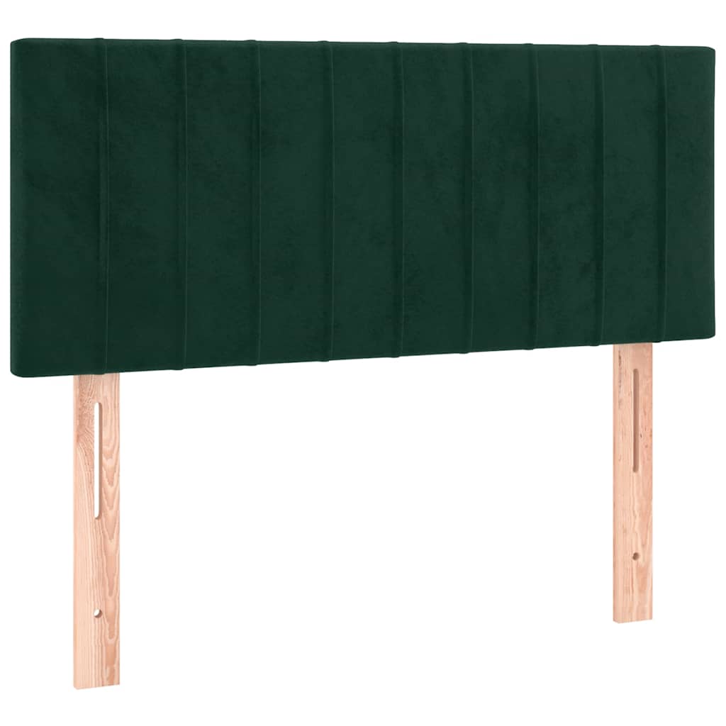 Box spring krevet s madracem tamnozeleni 80 x 200 cm baršunasti