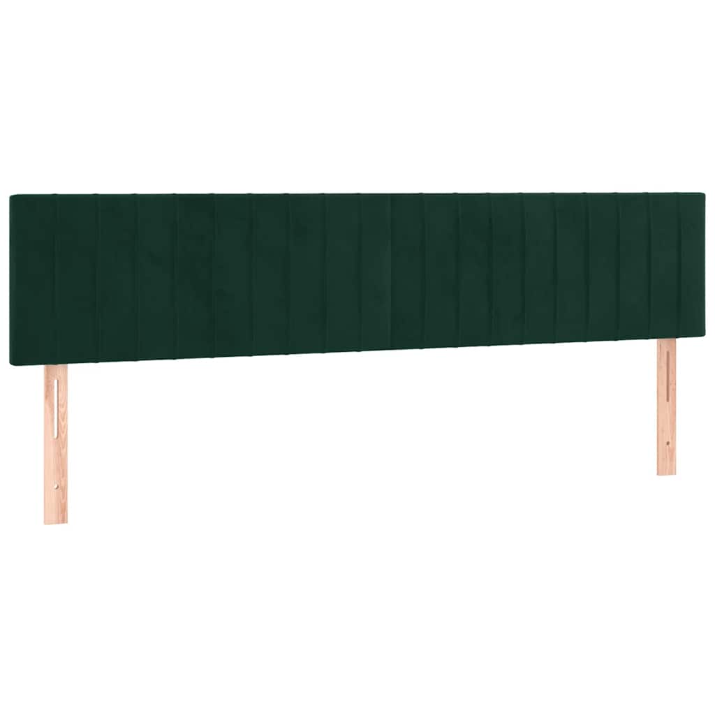 Krevet s oprugama i madracem tamnozeleni 180x200 cm baršunasti