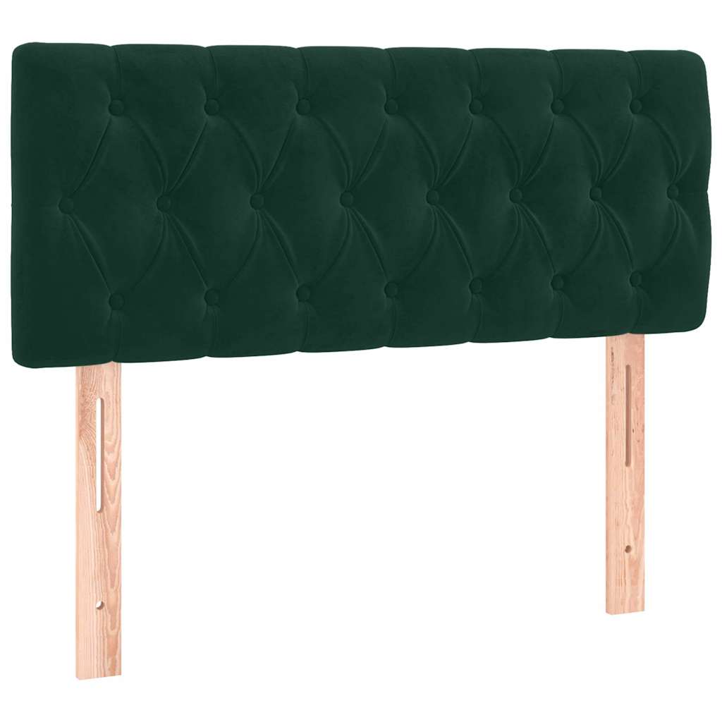Box spring krevet s madracem tamnozeleni 90x200 cm baršunasti