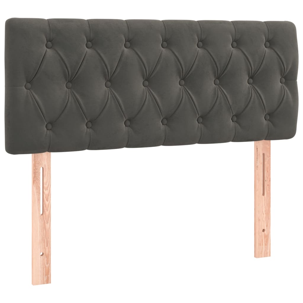 Box spring krevet s madracem tamnosivi 100x200 cm baršunasti
