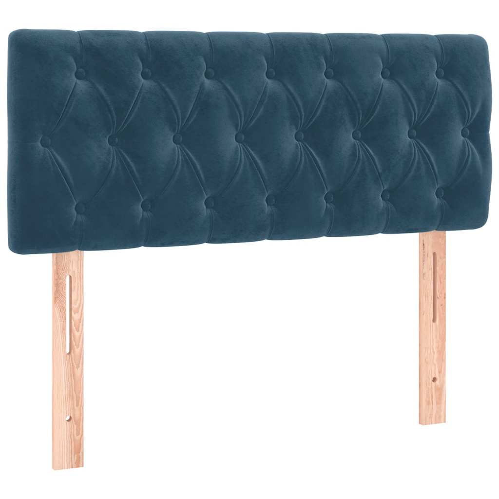 Box spring krevet s madracem tamnoplavi 100x200 cm baršunasti