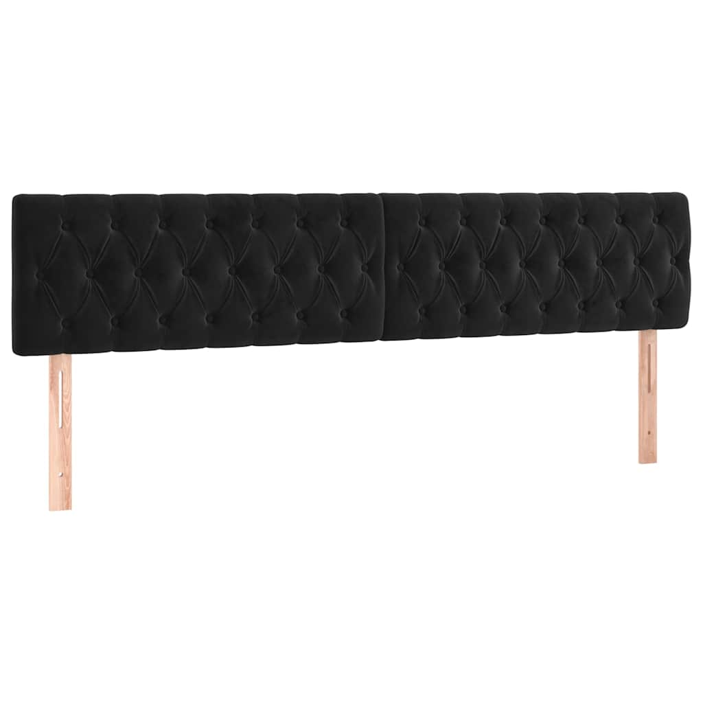 Krevet s oprugama i madracem crni 180x200 cm baršunasti