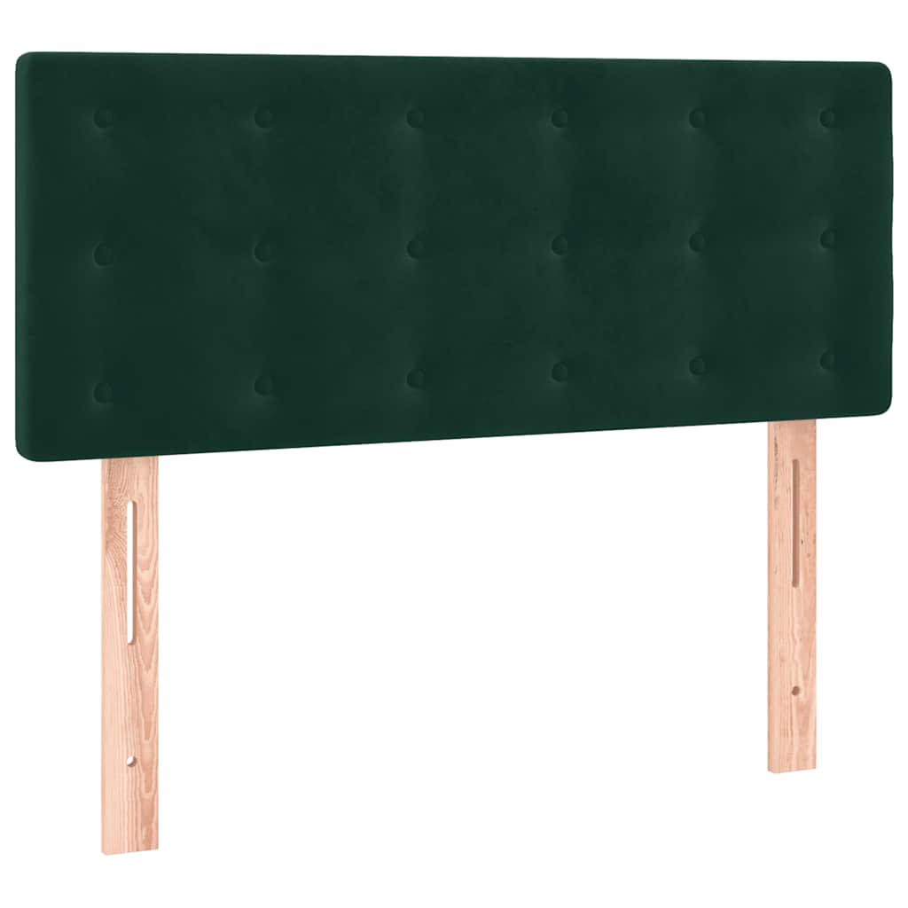Box spring krevet s madracem tamnozeleni 100x200 cm baršunasti
