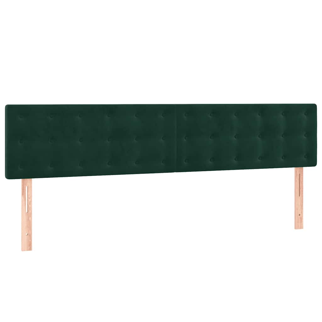 Krevet s oprugama i madracem tamnozeleni 160x200 cm baršunasti